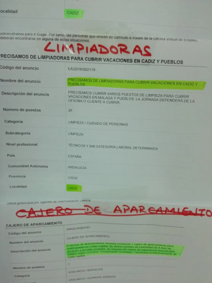 Foto de la oficina del SEPE en Chiclana de la Frontera, Cádiz