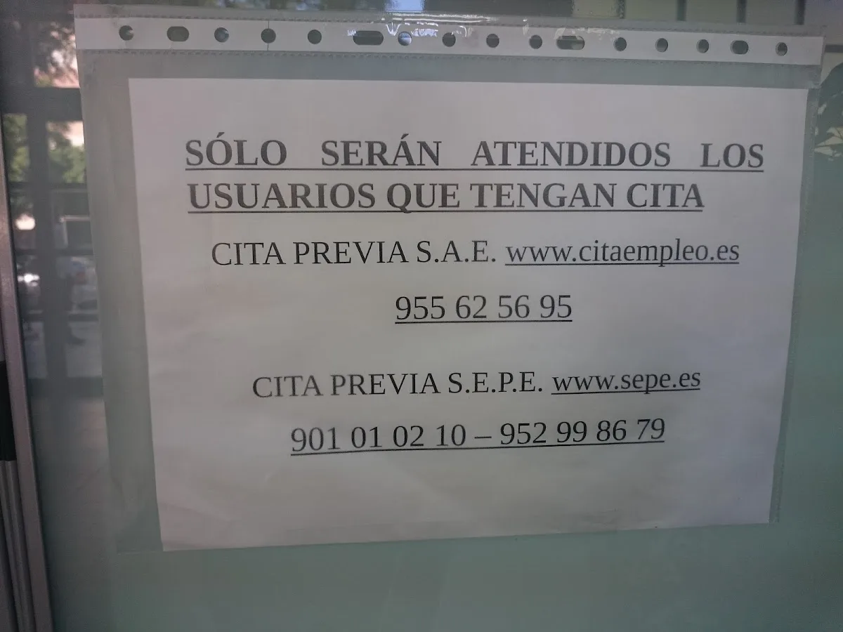 Photo of the SEPE office in Torremolinos, Málaga